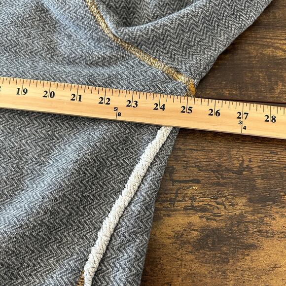 Carbon 2 Cobalt Sartorial Herringbone Knit Hoodie Large 1/4 Zip Elbow Patch - Picture 6 of 9